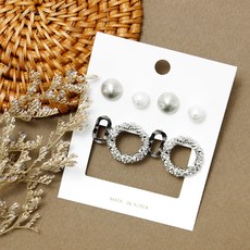 女孩童日常造型耳環8件組