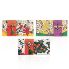 프롬앤투 블라썸 봉투 3종 + 속지 3p 세트 FB211-456, 혼합색상