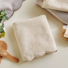 라피니라 모던하우스 스캘럽 세면타월 40 x 90 cm 230g, 1개, 베이지