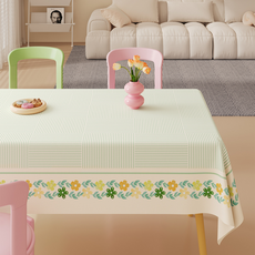 델리리움 산뜻한 플라워 패턴 방수 고급 식탁보, type 24, 1개, 120 x 160 cm