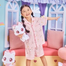 SPAO Kids Spao兒童款Wish Cat短袖睡衣上下套裝