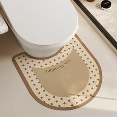 Daysoy 基本簡約珪藻土乾式馬桶腳踏墊, 08 奶茶, 1個