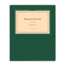 모멘트 접착식 흑지 포토앨범 비비드, 15매, 샤인그린, 1개