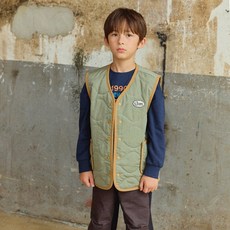 올리반 아동용 캠핑 퀼팅 조끼