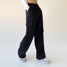 Planday 女款2way抽繩刷毛鬆緊工裝運動中長褲