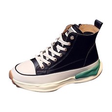 엘쏘 여성용 캔버스 하이탑 통굽 스니커즈