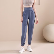 marketpia 女款瑜珈皮拉提斯高腰哈倫束口褲