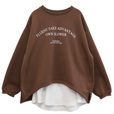 iyaan 孕婦兩件式英文印花長袖上衣