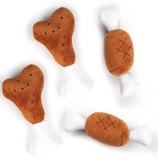 네이처펫 중형견용 펫츠홀릭 바베큐 토이 4종, 혼합색상, 1세트