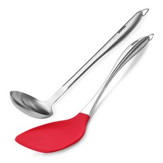 BERinG 矽膠不鏽鋼大鍋鏟 + 不鏽鋼湯勺套組, 混合色, 1套