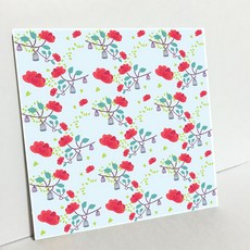 HTP 傳統紋樣磁磚 K1285 1000634 牡丹藤蔓紋 植物紋, 1個