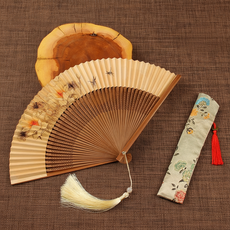 마켓피아 전통 디자인 액세서리 휴대용 접이식 부채, 허 샤, 1개
