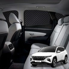GMZ MOTORS 現代 New Tucson NX4 專用遮陽擋光窗簾組, 黑色, 1套