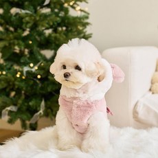 REDPUPPY 狗狗Toto貂絨連帽背心, 1個, 粉紅色