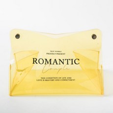 JCP PVC 스토리지 티슈 커버, 옐로우