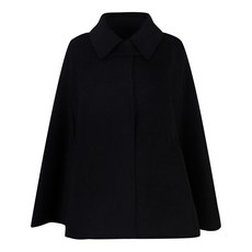 SI 여성용 울 블렌디드 스트랩 디테일 케이프 자켓 SJJRX2156