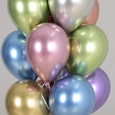 joyparty J Balloon反射天花板氣球組, 1組, 銀色+金色+玫瑰金+藍色+紫色+粉色+萊姆綠