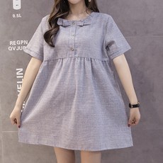면 스트라이프 루즈핏 임부용 상의