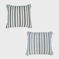 Rugum 現代條紋柔軟抱枕套 + 抱枕芯套組, 混合色