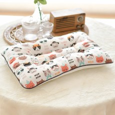 ahtty blanc 雙面一體式嬰兒枕, 1個, 貓咪朋友