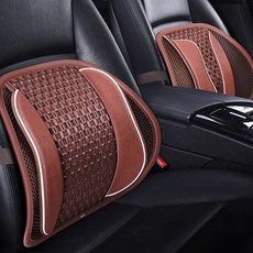 URBAN CAR 車用網狀腰靠背墊, 2個, 棕色