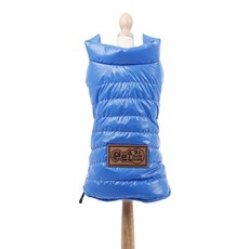 光滑保暖舒適布料寵物棉質背心, 藍色