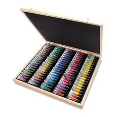 SENNELIER 申內利爾 頂級水彩顏料 10ml + 木盒 + 畫筆套組 N131669.98, 100色