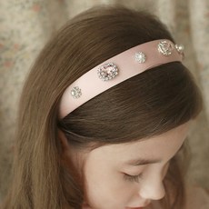 LuckyBambine 女童皇家方晶鋯石髮帶 兒童髮箍