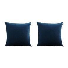 粉彩素色簡約設計沙發抱枕套 2入, 藍色