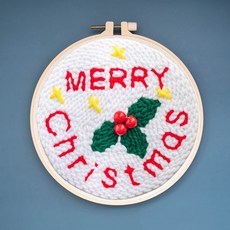 戳戳針刺繡套組, 1套, 聖誕快樂