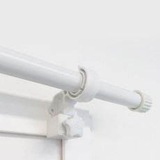 kamsung namja 簡約25mm窗簾桿 + 免鑽掛勾套組, 白色