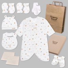 Organic Boom 四季嬰兒老虎印花套裝禮盒 11件組