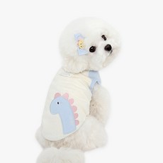 ITS DOG 狗狗貝貝恐龍純棉T恤, 藍色