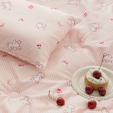 세사온라인 알러지케어 체리베어 경추베개, 핑크