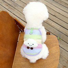 Puppy Dream 狗狗蓬鬆彩虹無袖T恤 10076, 紫色, 1個