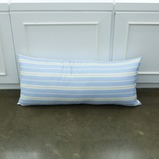 이코니하우스 믹스스트라이프 등쿠션 + 솜 세트, 블루 + 화이트