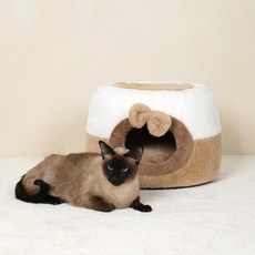 개과천선 고양이 베이러 하우스, 화이트 베이지, 1개