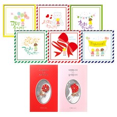 愛與感謝 康乃馨胸針 2入 + 可愛少女留言卡 6款套組, 1套, 隨機出貨(胸針), 隨機出貨(信封)