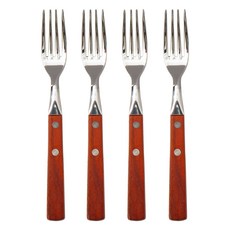 RAONNURI 木柄叉子, 4入, 紅色