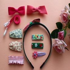 粉黛亂子草款髮箍髮夾 10件組