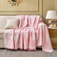 菱格紋沙發套, 粉紅色