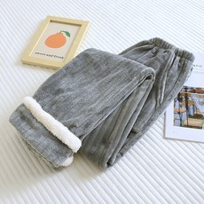 마켓에이 여성용 화이트라인 극세사 수면바지