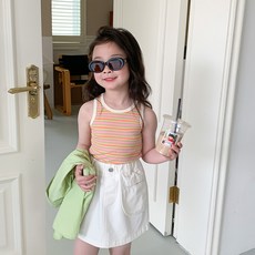 女童Nicole條紋針織背心 CCW31GNT329