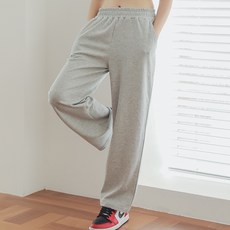 GLAM GONGGAM 女款 Leo2 直筒寬版運動直筒鬆緊長褲