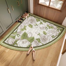 Witherhome 復古花卉角落玄關地毯, 綠色