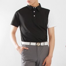 MINEFLOW 男款 BL 不對稱袖 高爾夫短袖T恤