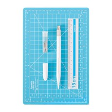 하우엘 심플 커팅매트 + 칼 세트, 블루