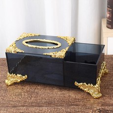 JCP 復古面紙套收納盒, 黑色, 1個