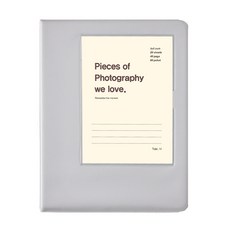 文具白書 Vivid 3x5 插頁式相簿, 灰色(白色內頁), 40張