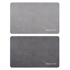 MONACO OLIVE 軟硅藻土腳踏墊 2入組, 木炭, 灰色